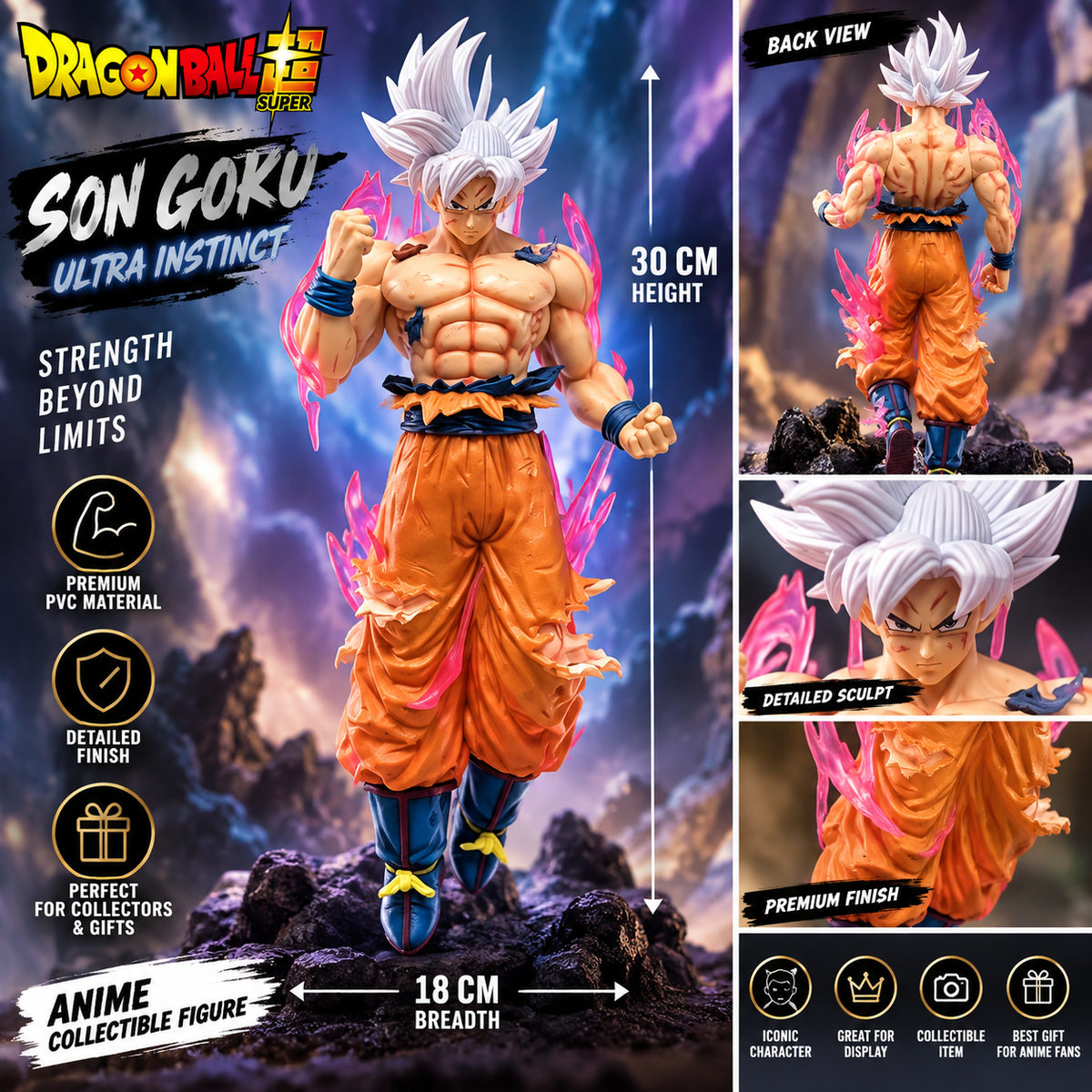 Goku Ultra Instinct Anime Collectible Figure