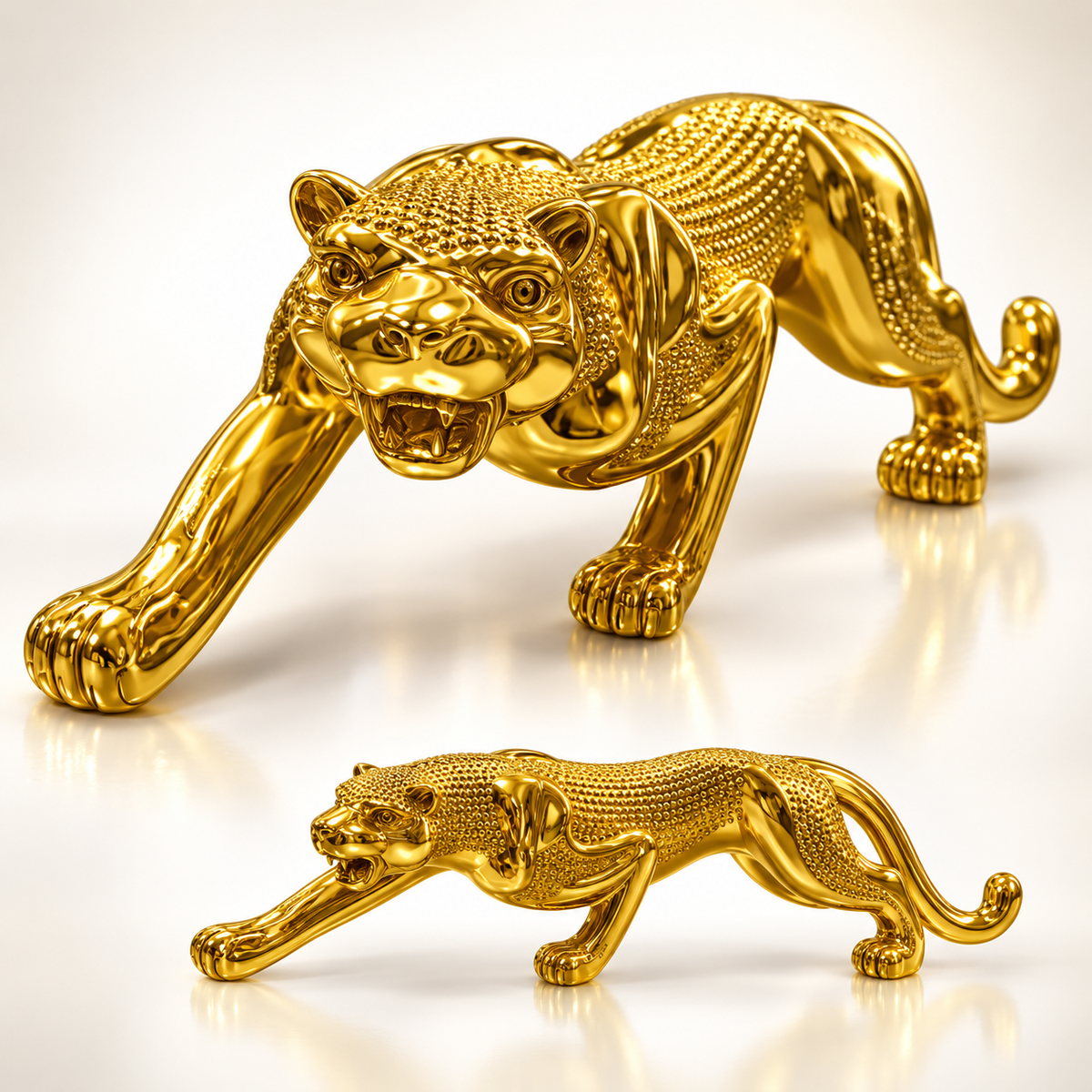 Golden Panther Decorative Showpiece – Luxury Home & Office Décor