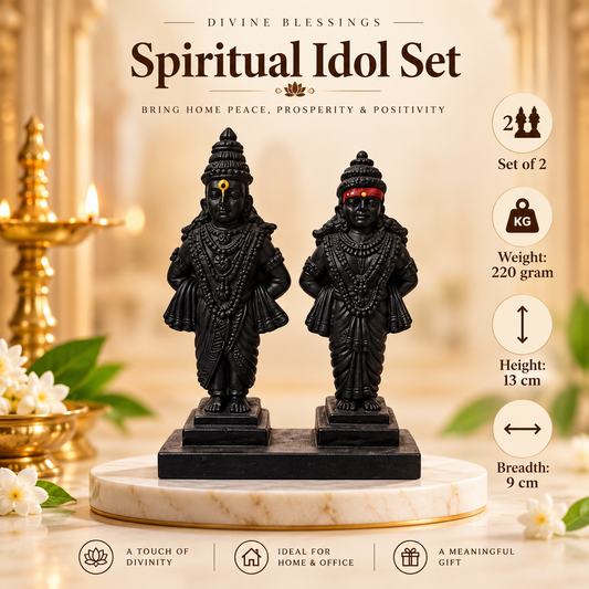 Vitthal Rukmini Idol Set | Spiritual Idol for Home, Office & Gifting