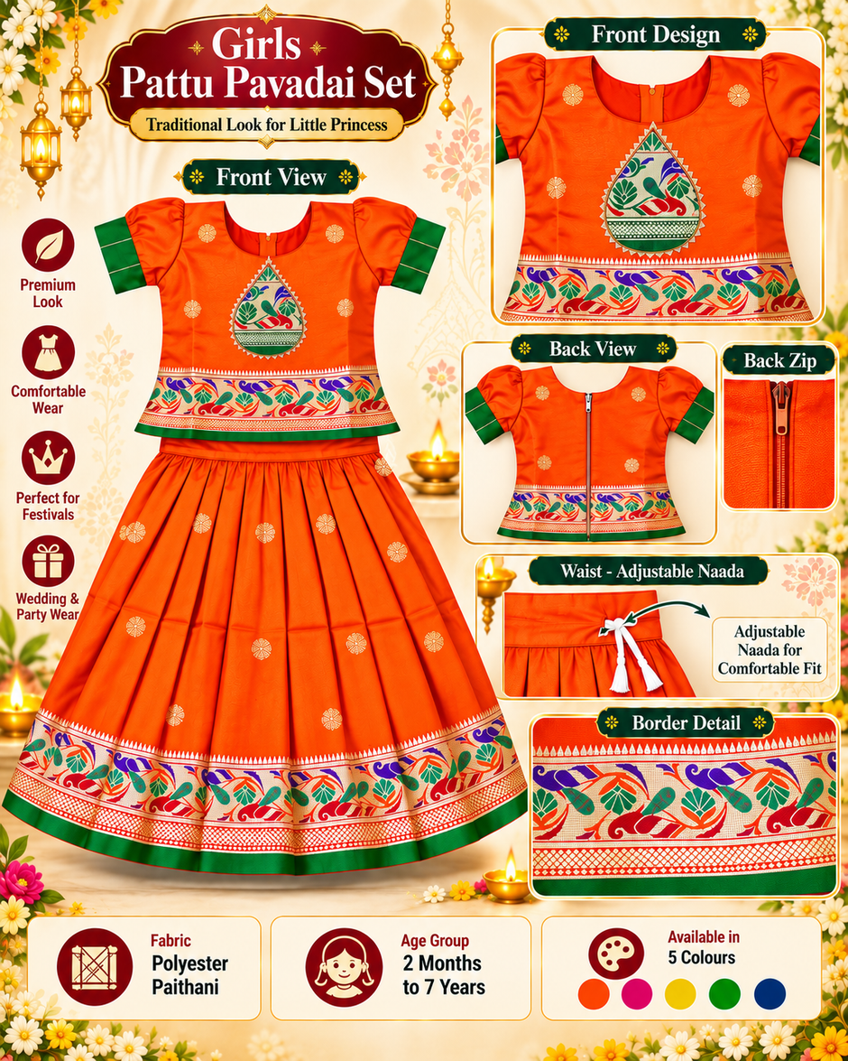 South Indian Traditional Wear for Girls – Hare Krsna Lifestyle