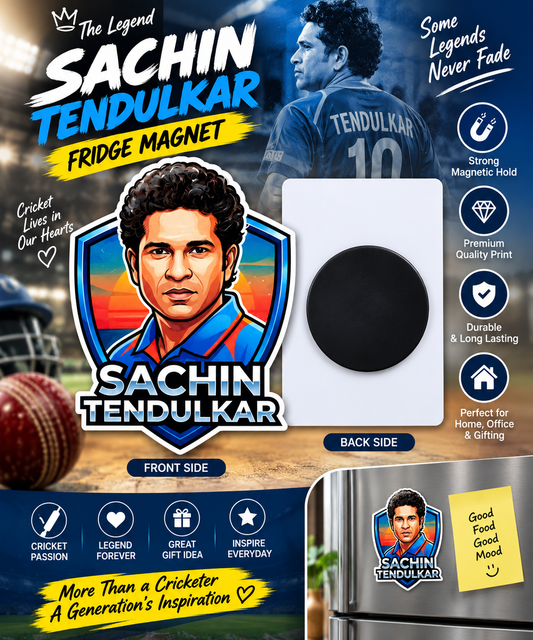 Sachin Tendulkar Cricket Fridge Magnet – Legend Fan Gift