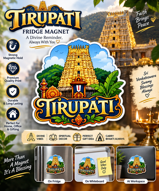Tirupati Balaji Fridge Magnet – Devotional Home Décor & Gift
