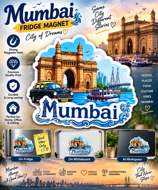 Mumbai Gateway of India Fridge Magnet – Travel Souvenir Gift