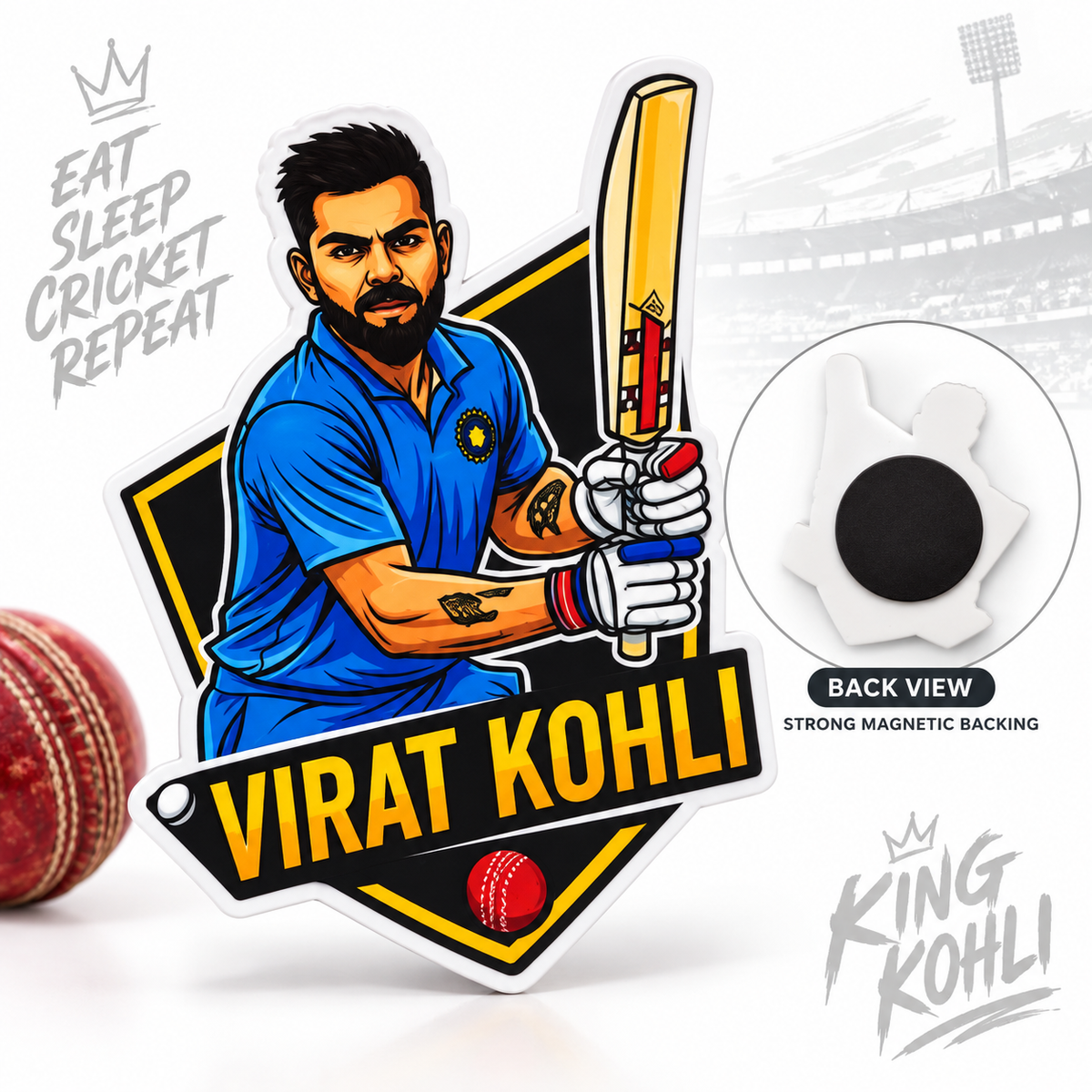 Virat Kohli Cricket Fridge Magnet – King Kohli Design