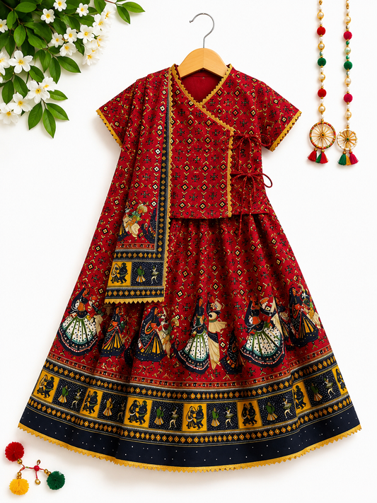 Navratri Maroon Chaniya Choli