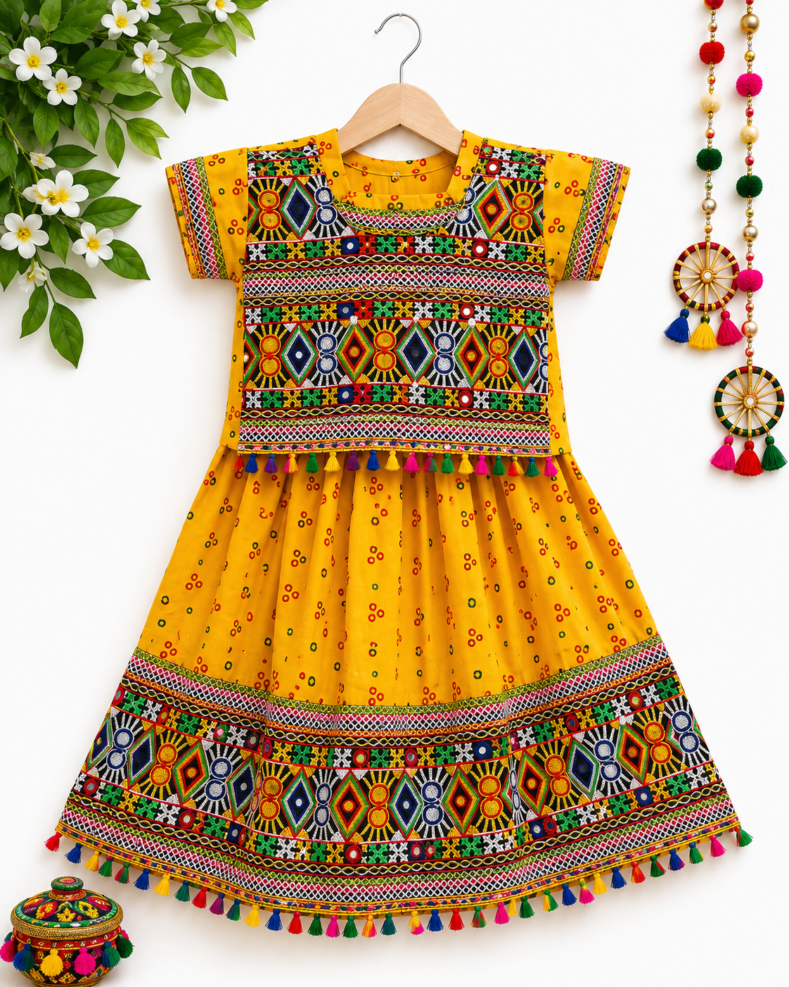 Navratri Yellow Chaniya Choli