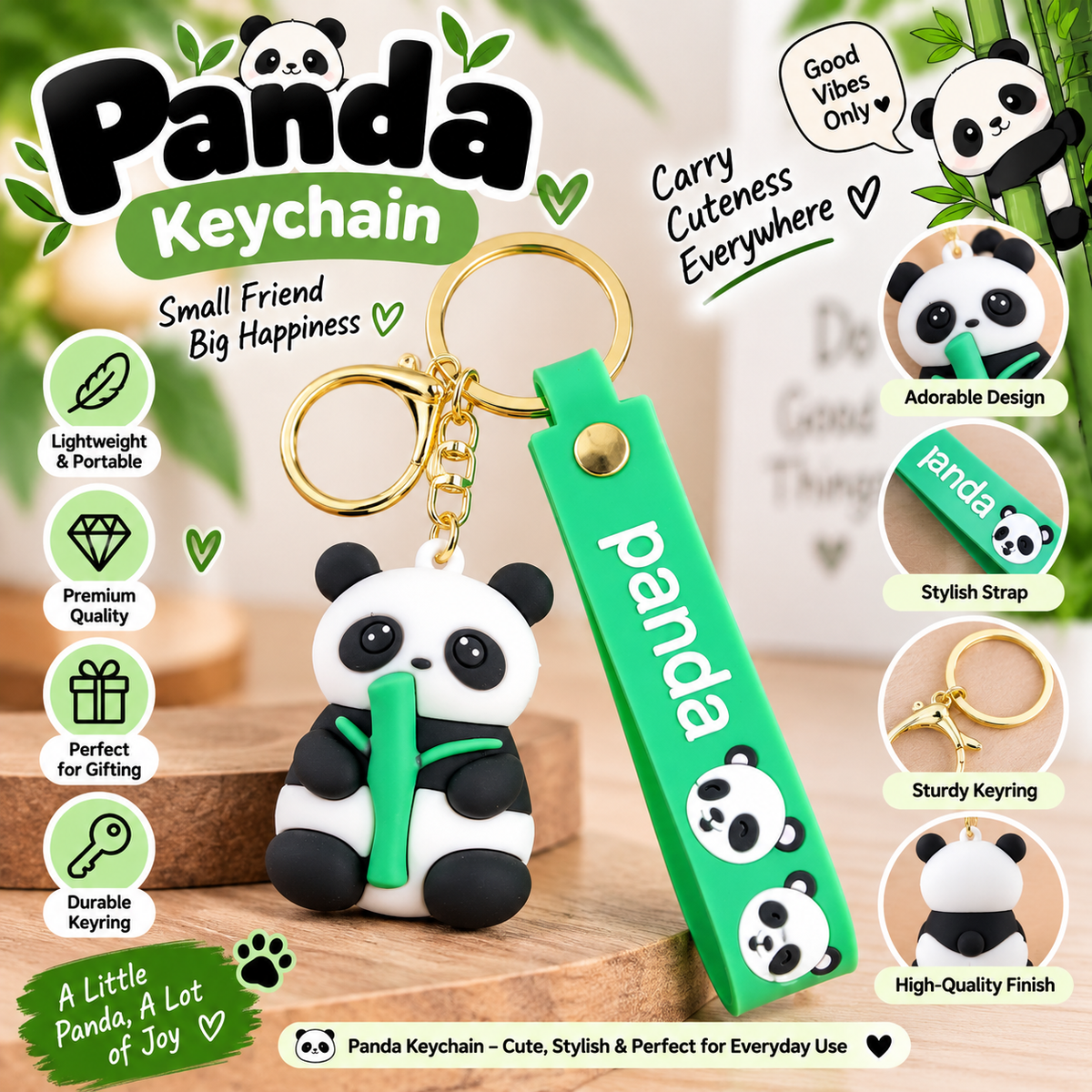 Cute Panda Keychains