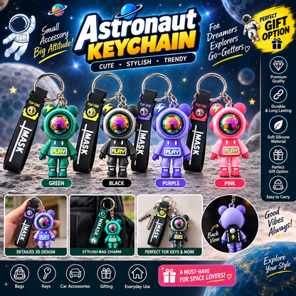 Astronaut Keychain with Stylish Wrist Strap