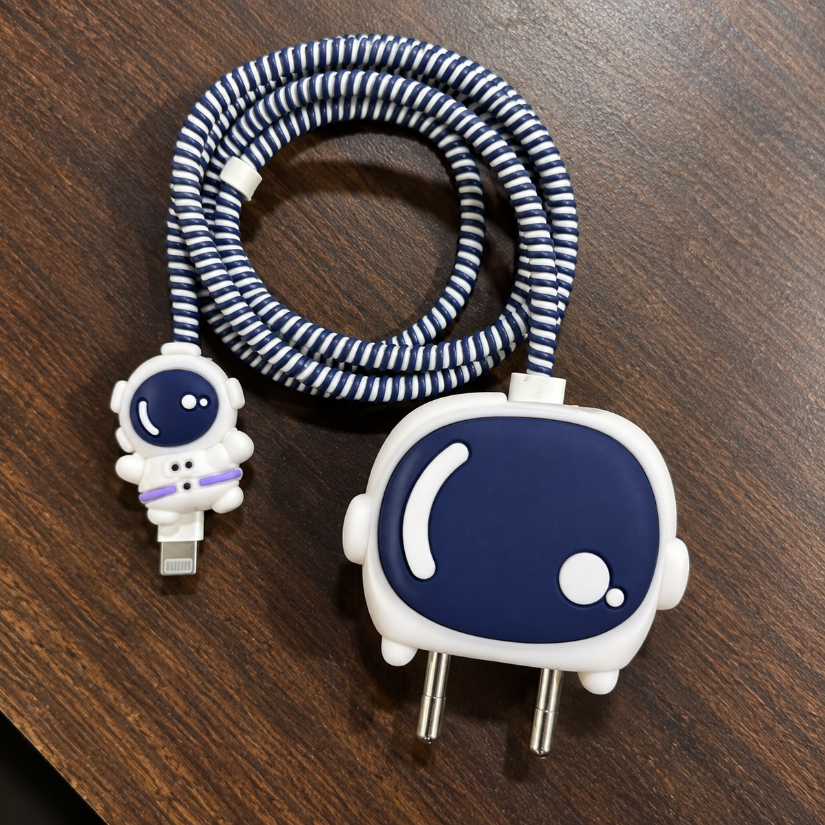 Cute Silicone iPhone Charger Cover & Cable Protector Set – Assorted Designs