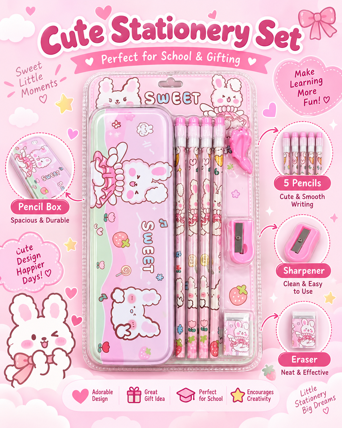 Cute Stationery set - Return Gift option