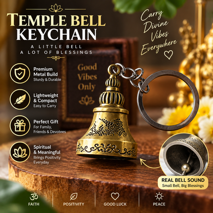 Guardian Bell Keychain for Bikes & Cars | Lucky Protection Bell Pendant