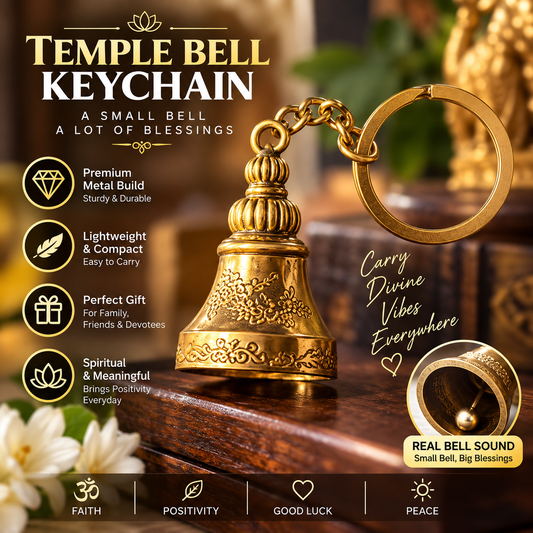 Guardian Bell Keychain for Bikes & Cars | Lucky Protection Bell Pendant