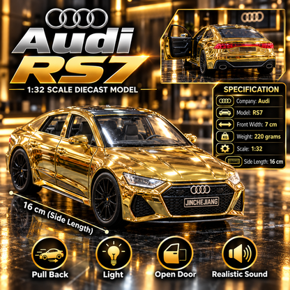 Audi RS7 | 1:32 Diecast Model Car with Light, Sound & Pull Back