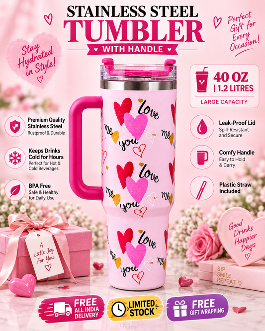 Romantic Gift Tumbler – 40oz Love Edition | Perfect Gift for Girlfriend 💖
