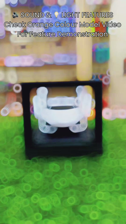 Lamborghini Supercar 1:28 Diecast Model Car – Orange & Pearl White | Lights, Sound & Pull Back