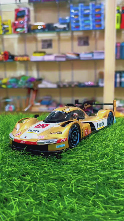 Porsche 963 Hypercar Diecast Model – Metallic Gold | 1:22 Scale | Lights & Sound