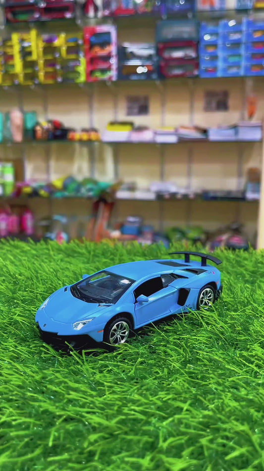 Lamborghini Aventador SV 1:32 Premium Diecast Model Car | Pull Back, Light & Sound, Openable Doors