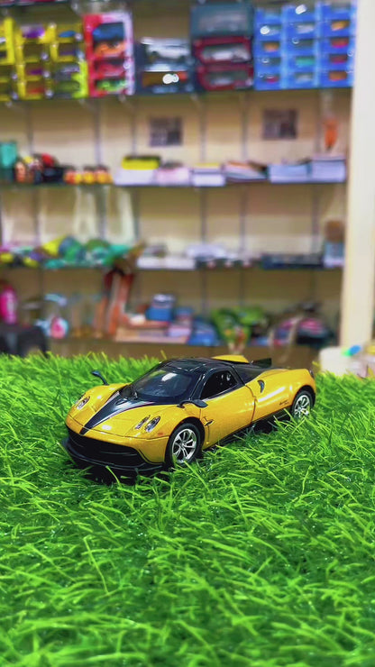 Pagani Huayra 1:32 Premium Diecast Model Car | Pull Back, Light & Sound | Openable Doors